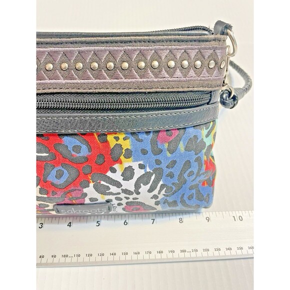 Sakroots Animal Print Bag Artist Circle Multi Spotted Wristlet Artist Circle - Picture 8 of 15